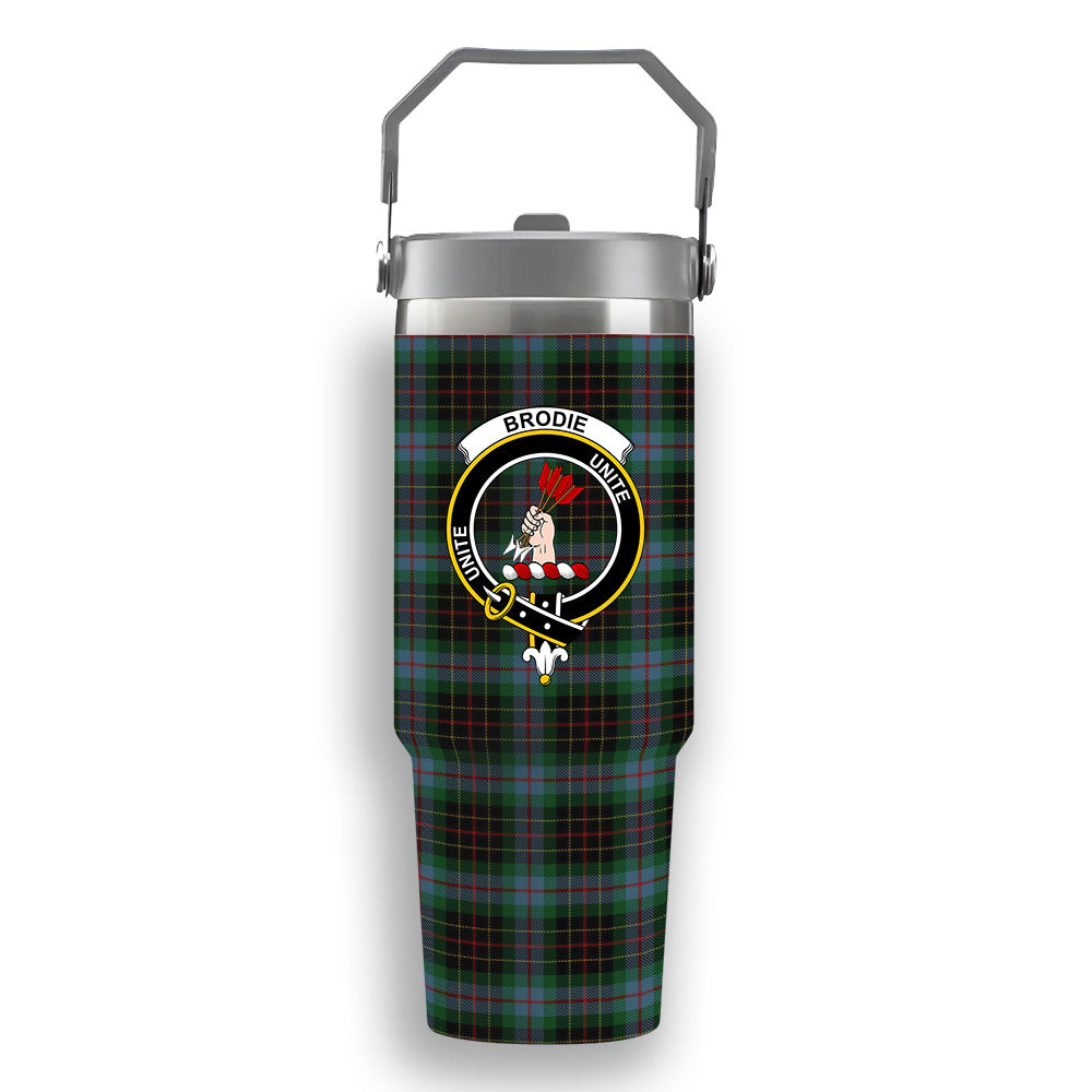 ScotsTee Shop Scottish Brodie Hunting Crest Tartan Flip Straw Tumbler 20oz 30oz