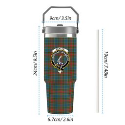 ScotsTee Shop Scottish Beattie (Beatty) Ancient Crest Tartan Flip Straw Tumbler 20oz 30oz