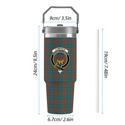ScotsTee Shop Scottish Cameron Hunting Ancient Crest Tartan Flip Straw Tumbler 20oz 30oz