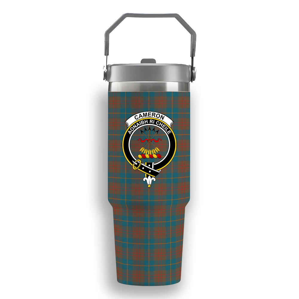 ScotsTee Shop Scottish Cameron Hunting Ancient Crest Tartan Flip Straw Tumbler 20oz 30oz