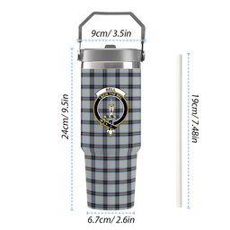 ScotsTee Shop Scottish Bell of the Borders SC Crest Tartan Flip Straw Tumbler 20oz 30oz