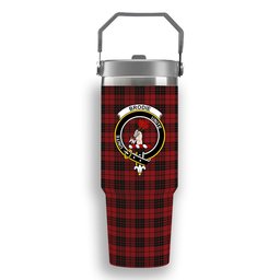 ScotsTee Shop Scottish Brodie Clan Crest Tartan Flip Straw Tumbler 20oz 30oz