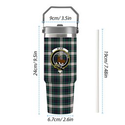 ScotsTee Shop Scottish Blair Dress Modern Crest Tartan Flip Straw Tumbler 20oz 30oz