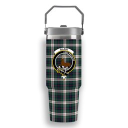 ScotsTee Shop Scottish Blair Dress Modern Crest Tartan Flip Straw Tumbler 20oz 30oz