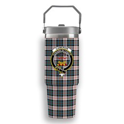 ScotsTee Shop Scottish Cameron of Erracht Dress Ancient Crest Tartan Flip Straw Tumbler 20oz 30oz