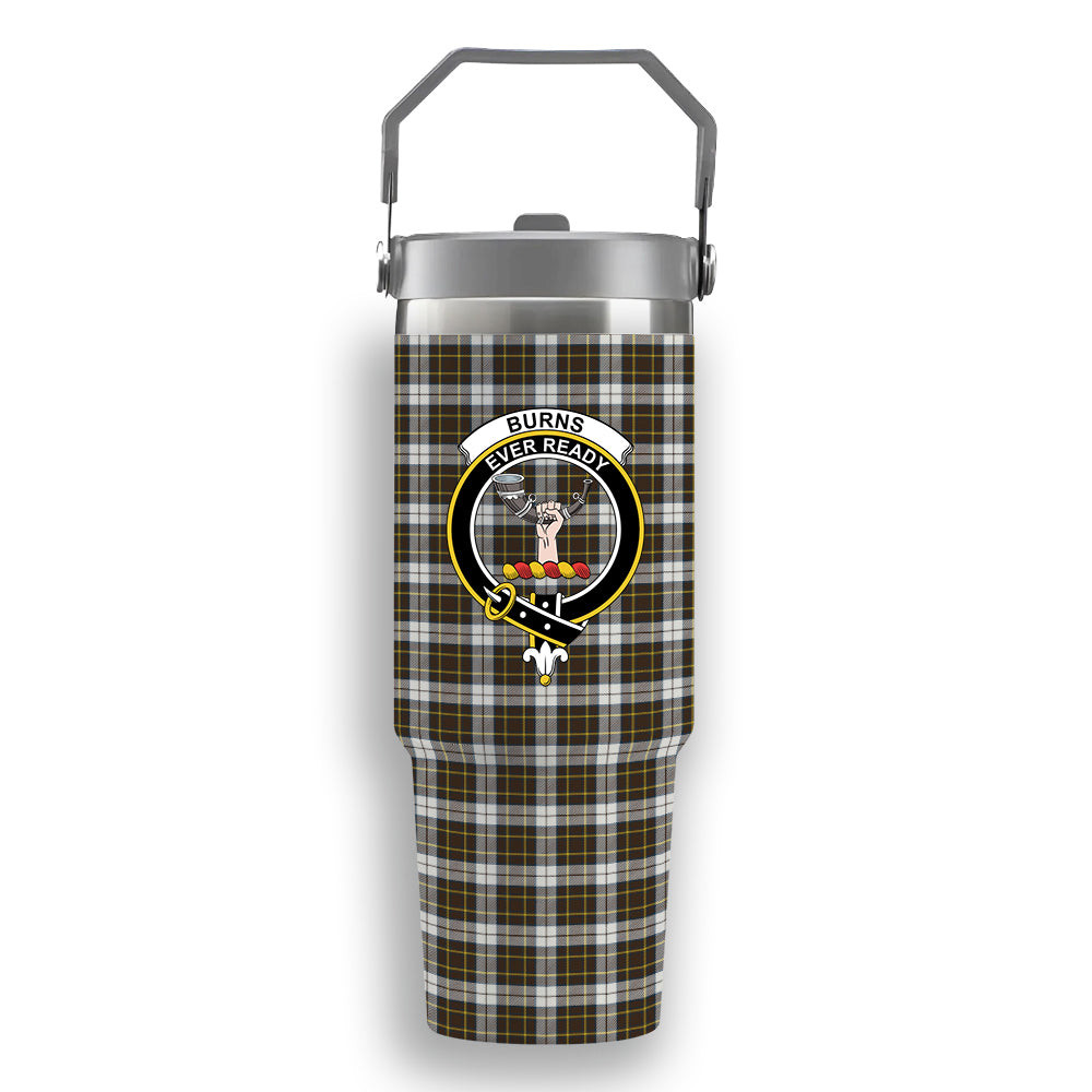 ScotsTee Shop Scottish Burns Battalion Weathered Crest Tartan Flip Straw Tumbler 20oz 30oz