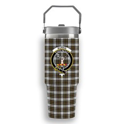ScotsTee Shop Scottish Burns Battalion Weathered Crest Tartan Flip Straw Tumbler 20oz 30oz