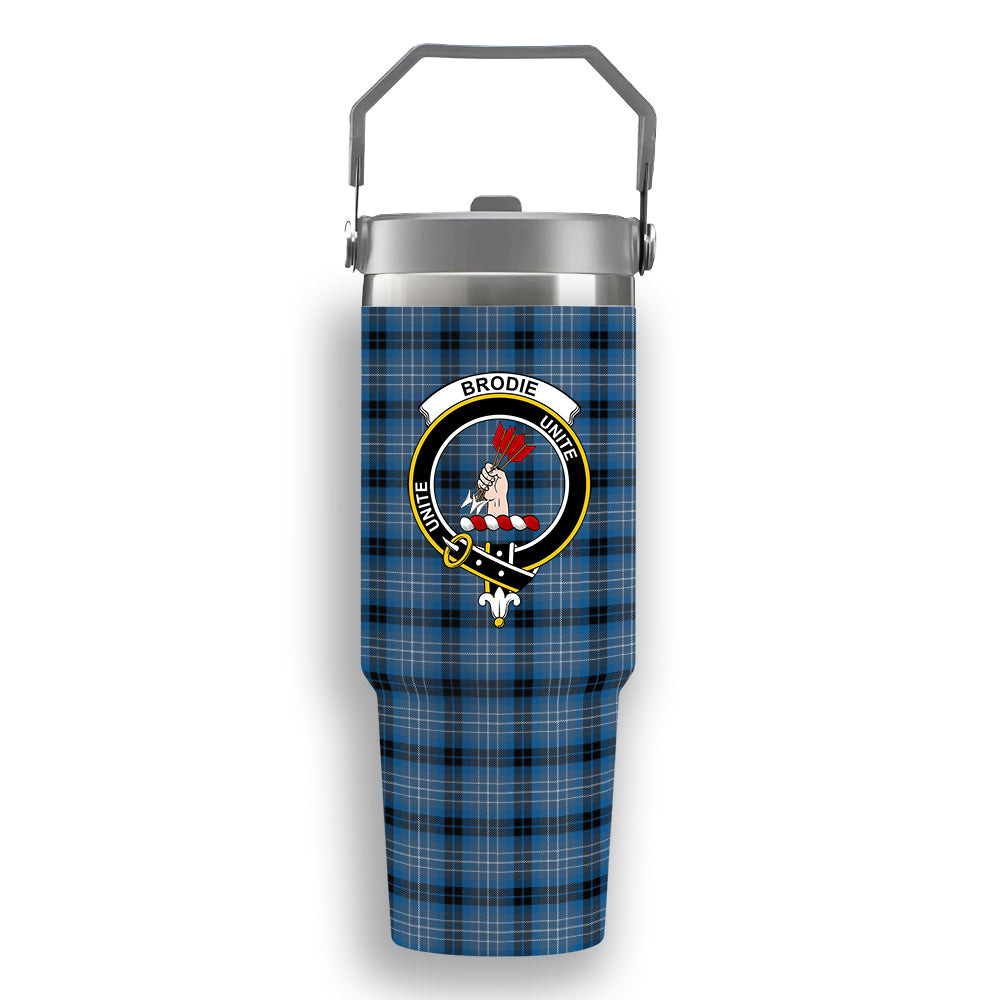 ScotsTee Shop Scottish Brodie Countryfare Ancient Crest Tartan Flip Straw Tumbler 20oz 30oz