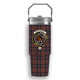 ScotsTee Shop Scottish Borthwick Ancient Crest Tartan Flip Straw Tumbler 20oz 30oz