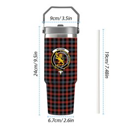 ScotsTee Shop Scottish Brown Ancient Crest Tartan Flip Straw Tumbler 20oz 30oz