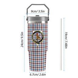ScotsTee Shop Scottish Boswell Dress Ancient Crest Tartan Flip Straw Tumbler 20oz 30oz