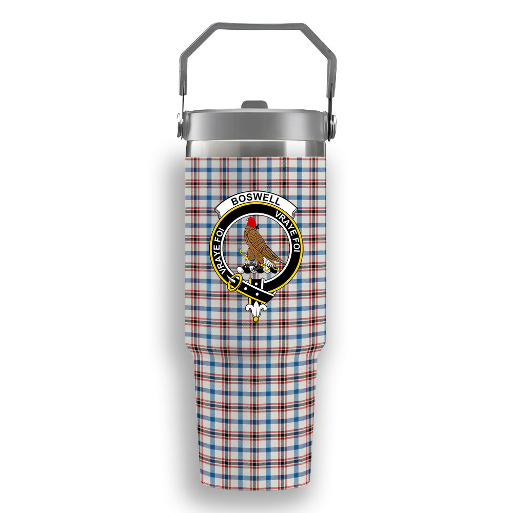 ScotsTee Shop Scottish Boswell Dress Ancient Crest Tartan Flip Straw Tumbler 20oz 30oz