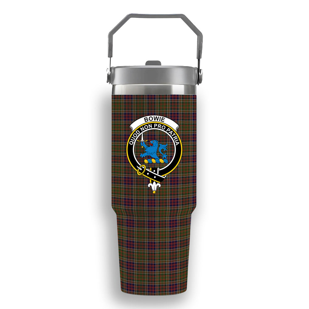 ScotsTee Shop Scottish Bowie Dalgety Crest Tartan Flip Straw Tumbler 20oz 30oz