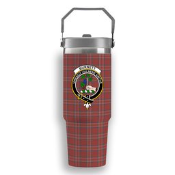 ScotsTee Shop Scottish Burnett Hunting Ancient Crest Tartan Flip Straw Tumbler 20oz 30oz