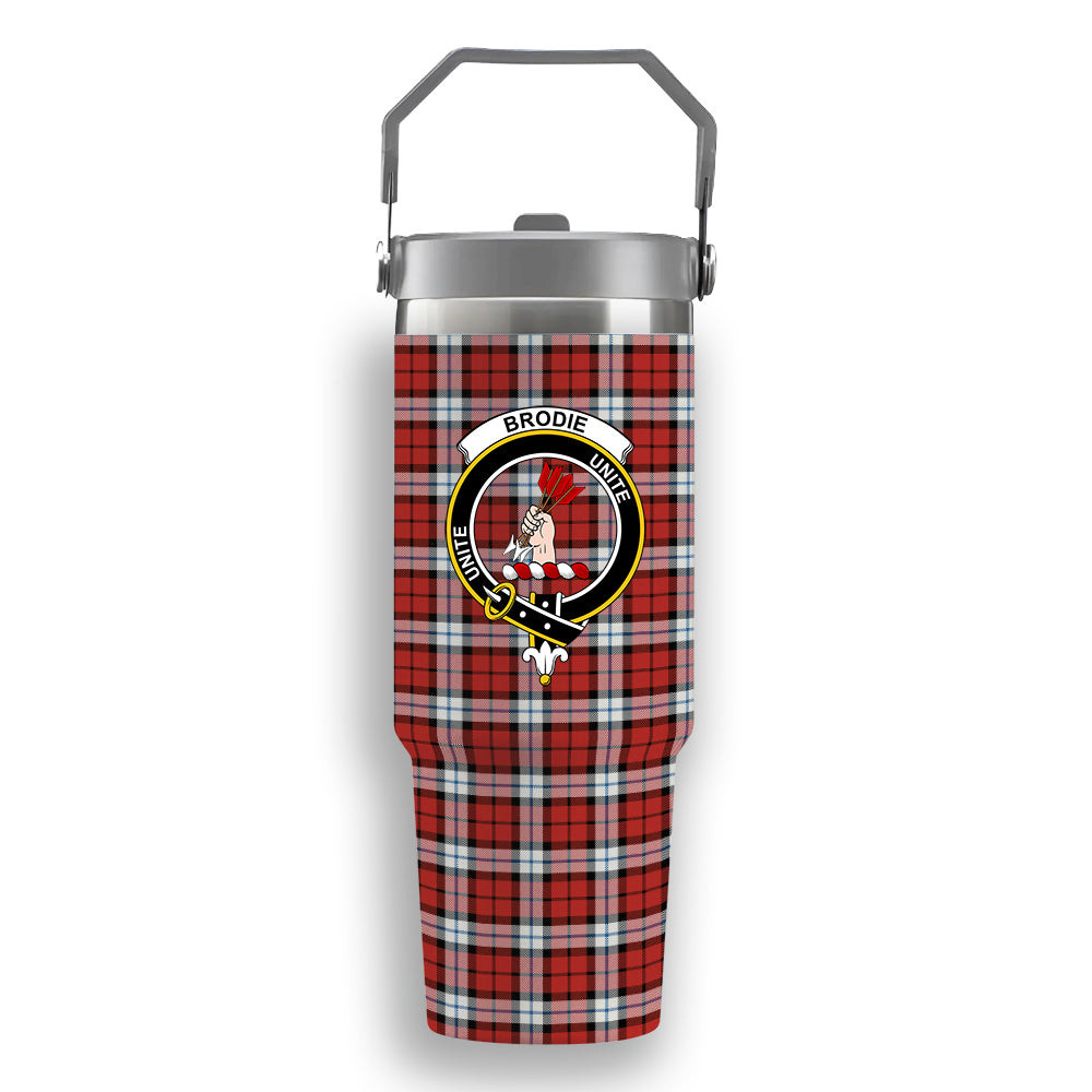 ScotsTee Shop Scottish Brodie Dress Ancient Crest Tartan Flip Straw Tumbler 20oz 30oz