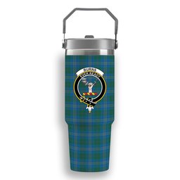 ScotsTee Shop Scottish Burns of California Ancient Crest Tartan Flip Straw Tumbler 20oz 30oz