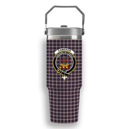 ScotsTee Shop Scottish Cameron of Erracht Dress Crest Tartan Flip Straw Tumbler 20oz 30oz