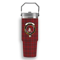 ScotsTee Shop Scottish Brodie W & A Smith Crest Tartan Flip Straw Tumbler 20oz 30oz