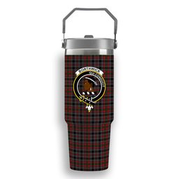 ScotsTee Shop Scottish Borthwick Hunting Crest Tartan Flip Straw Tumbler 20oz 30oz