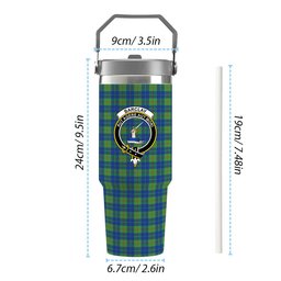 ScotsTee Shop Scottish Barclay Hunting Ancient Crest Tartan Flip Straw Tumbler 20oz 30oz