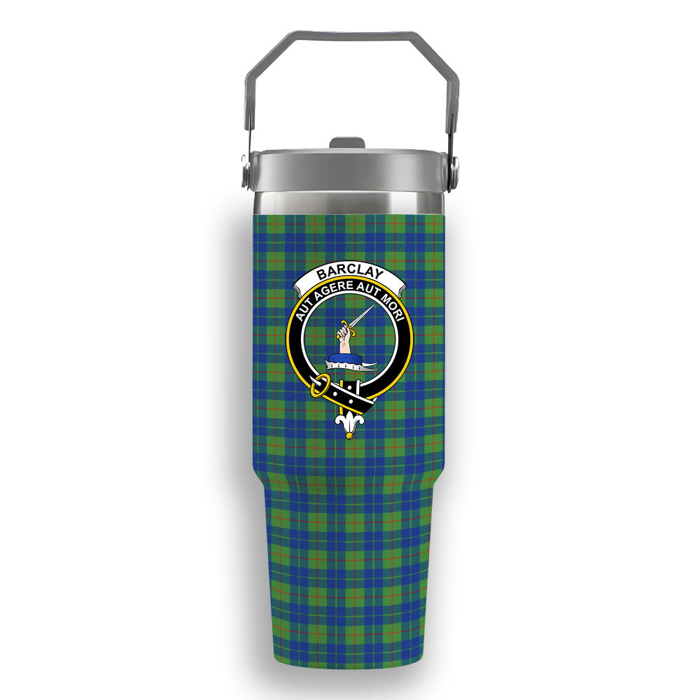 ScotsTee Shop Scottish Barclay Hunting Ancient Crest Tartan Flip Straw Tumbler 20oz 30oz