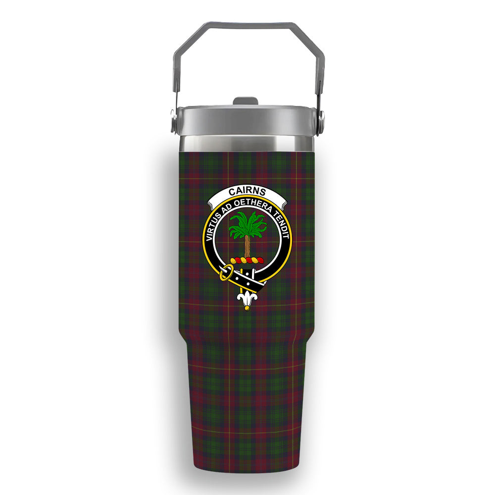 ScotsTee Shop Scottish Cairns Crest Tartan Flip Straw Tumbler 20oz 30oz