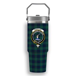 ScotsTee Shop Scottish Barclay Hunting Modern Crest Tartan Flip Straw Tumbler 20oz 30oz