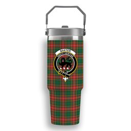 ScotsTee Shop Scottish Baxter Ancient Crest Tartan Flip Straw Tumbler 20oz 30oz