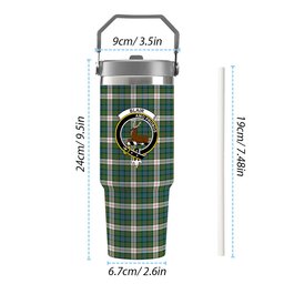 ScotsTee Shop Scottish Blair Dress Ancient Crest Tartan Flip Straw Tumbler 20oz 30oz