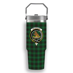 ScotsTee Shop Scottish Beveridge Crest Tartan Flip Straw Tumbler 20oz 30oz