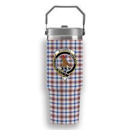 ScotsTee Shop Scottish Boswell Dress Modern Crest Tartan Flip Straw Tumbler 20oz 30oz
