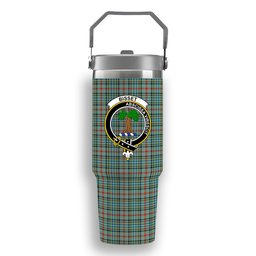 ScotsTee Shop Scottish Bisset Ancient Crest Tartan Flip Straw Tumbler 20oz 30oz