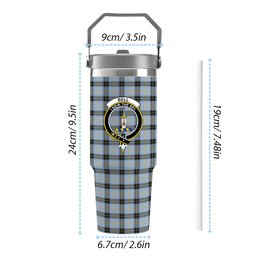 ScotsTee Shop Scottish Bell of the Borders Ancient Crest Tartan Flip Straw Tumbler 20oz 30oz