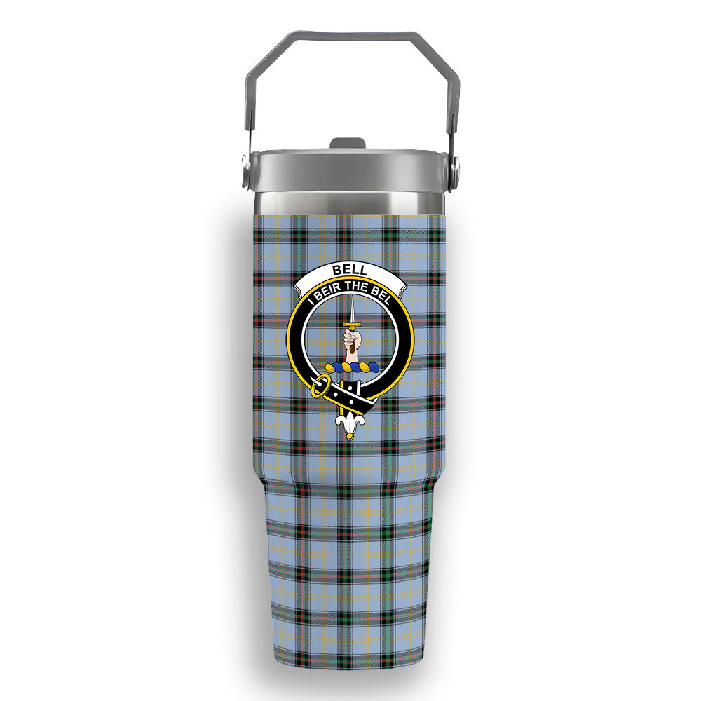 ScotsTee Shop Scottish Bell of the Borders Ancient Crest Tartan Flip Straw Tumbler 20oz 30oz