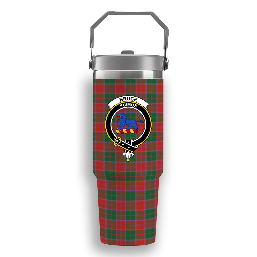 ScotsTee Shop Scottish Bruce New Ancient Crest Tartan Flip Straw Tumbler 20oz 30oz
