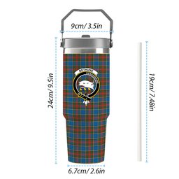 ScotsTee Shop Scottish Bethune Ancient Crest Tartan Flip Straw Tumbler 20oz 30oz
