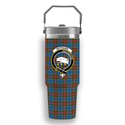 ScotsTee Shop Scottish Bethune Ancient Crest Tartan Flip Straw Tumbler 20oz 30oz