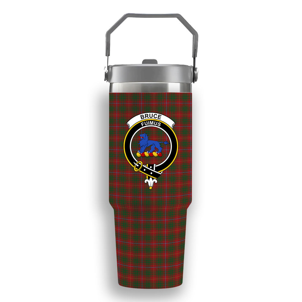 ScotsTee Shop Scottish Bruce County Crest Tartan Flip Straw Tumbler 20oz 30oz