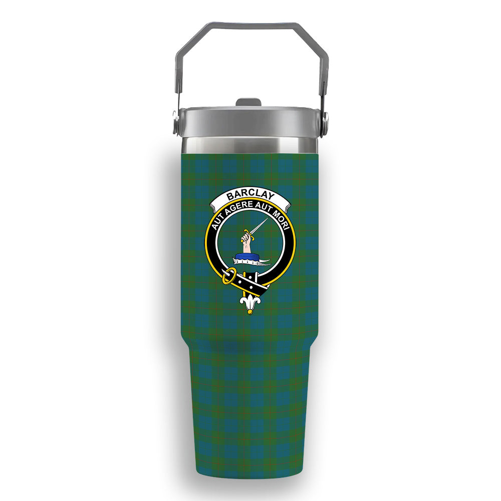 ScotsTee Shop Scottish Barclay Hunting Ancient Clan Crest Tartan Flip Straw Tumbler 20oz 30oz