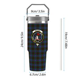 ScotsTee Shop Scottish Brodie Hunting Modern Crest Tartan Flip Straw Tumbler 20oz 30oz