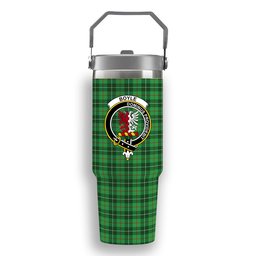 ScotsTee Shop Scottish Boyle SC Crest Tartan Flip Straw Tumbler 20oz 30oz