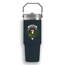 ScotsTee Shop Scottish Buchanan Hunting Modern Crest Tartan Flip Straw Tumbler 20oz 30oz