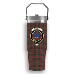 ScotsTee Shop Scottish Bruce Hunting Modern Crest Tartan Flip Straw Tumbler 20oz 30oz