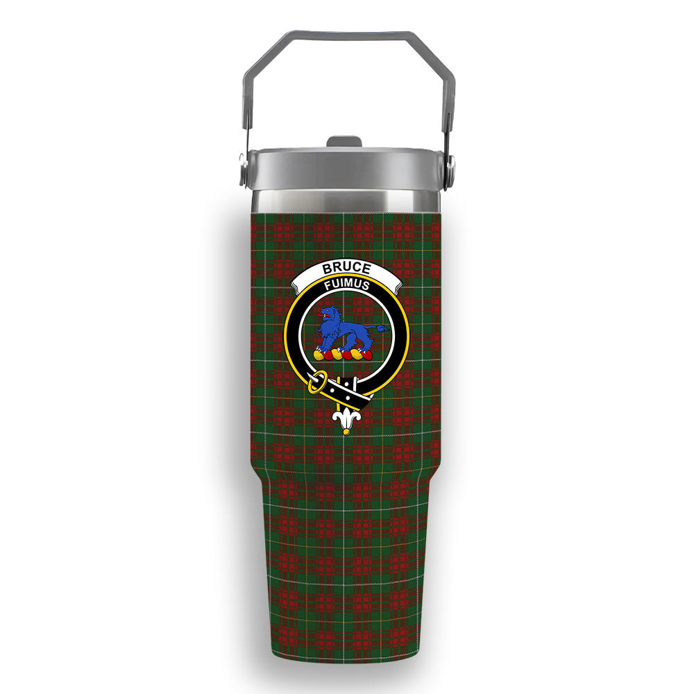 ScotsTee Shop Scottish Bruce Hunting Crest Tartan Flip Straw Tumbler 20oz 30oz