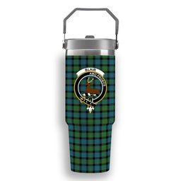 ScotsTee Shop Scottish Blair Ancient Crest Tartan Flip Straw Tumbler 20oz 30oz