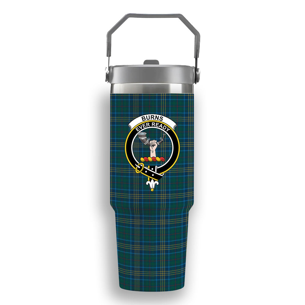 ScotsTee Shop Scottish Burns of California Modern Crest Tartan Flip Straw Tumbler 20oz 30oz