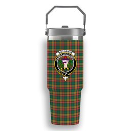 ScotsTee Shop Scottish Buchanan Ancient Clan Crest Tartan Flip Straw Tumbler 20oz 30oz