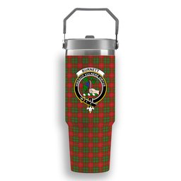 ScotsTee Shop Scottish Burnett Ancient Crest Tartan Flip Straw Tumbler 20oz 30oz