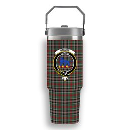 ScotsTee Shop Scottish Bruce of Kinnaird Crest Tartan Flip Straw Tumbler 20oz 30oz