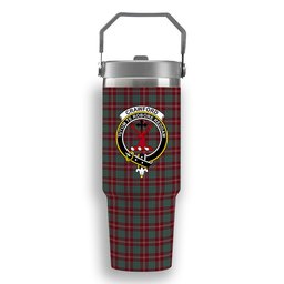 ScotsTee Shop Scottish Crawford Modern Crest Tartan Flip Straw Tumbler 20oz 30oz